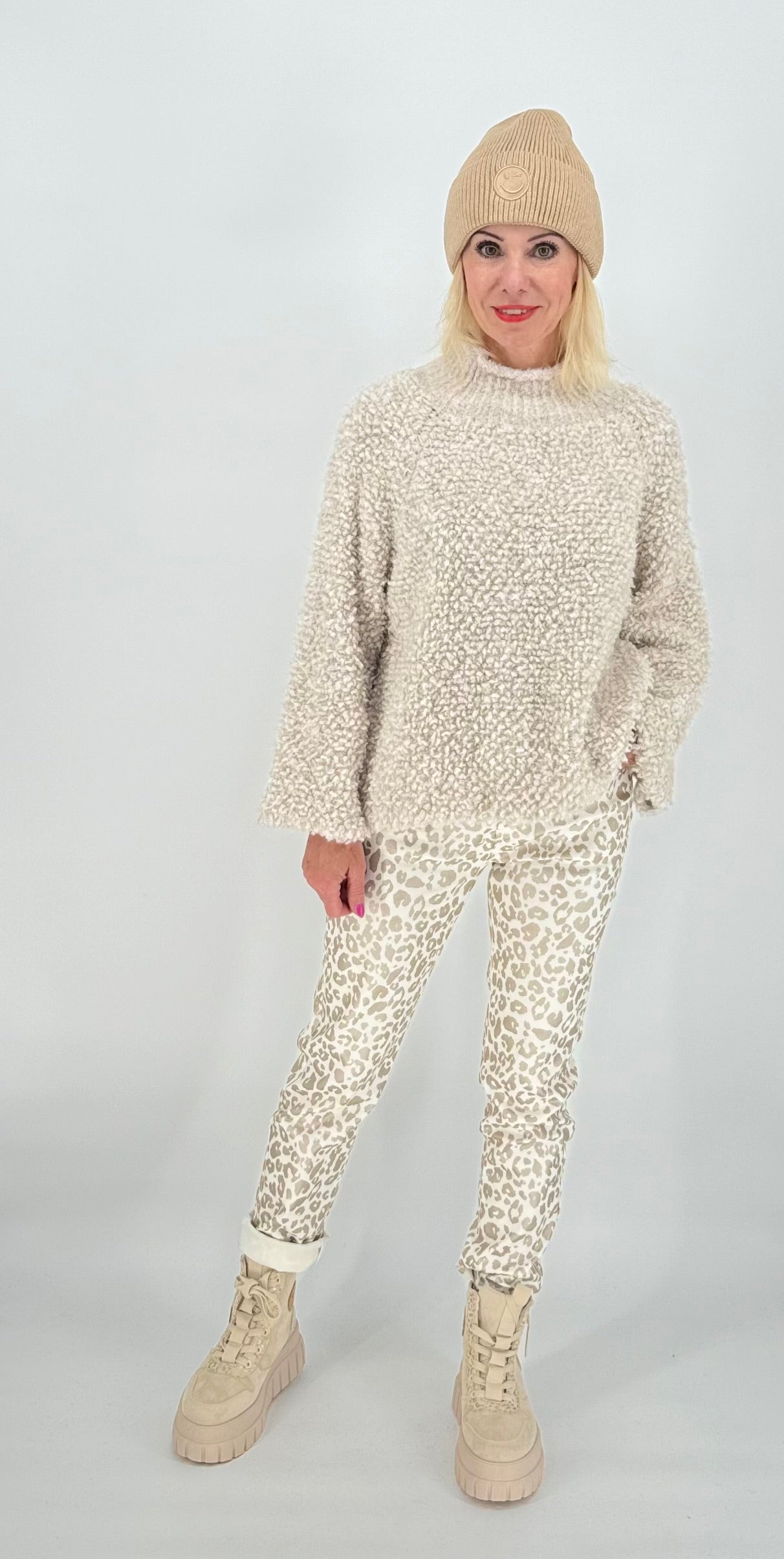 Pullover Bouclé beige