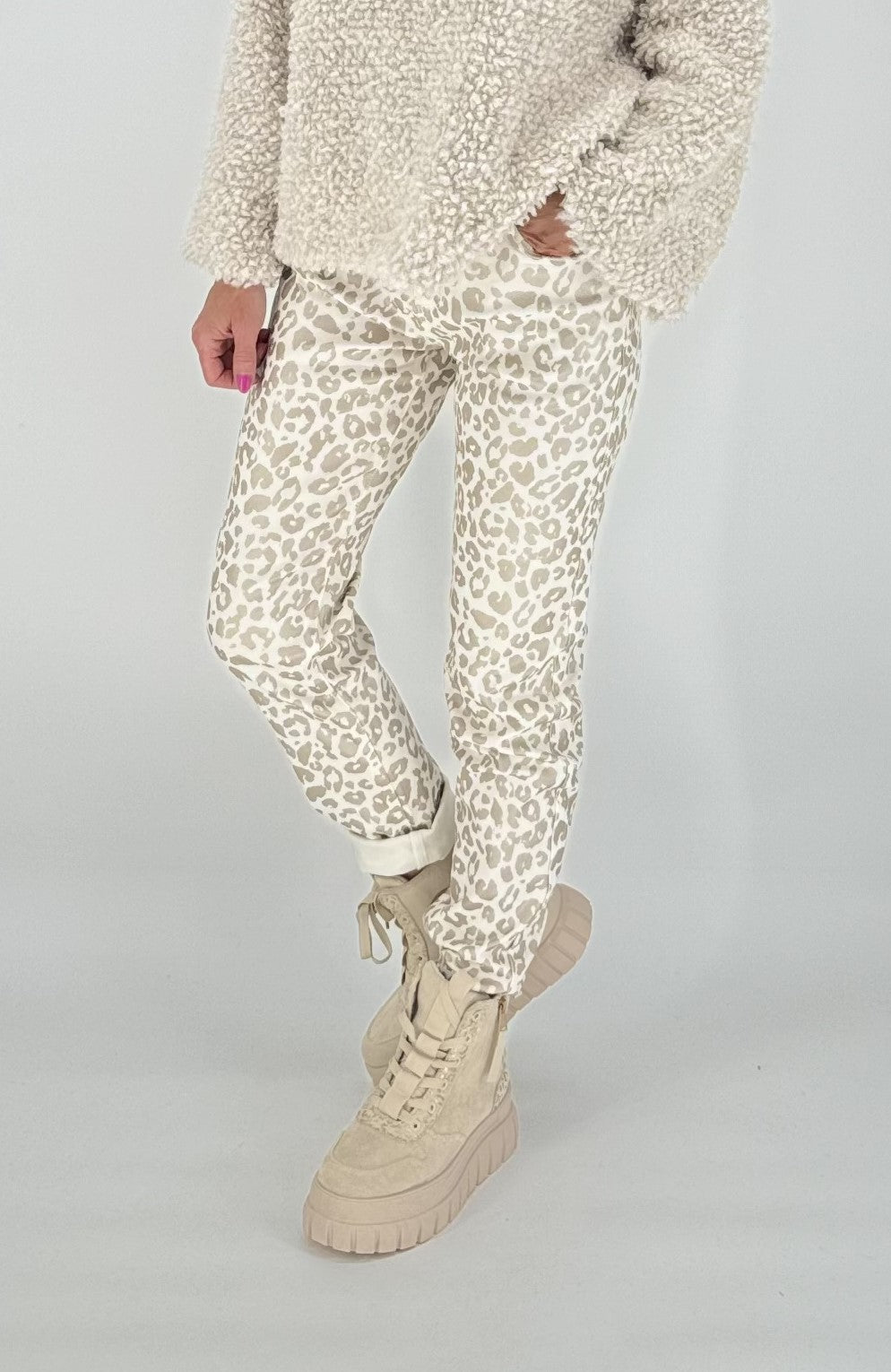 Joggpants Hose Leo beige